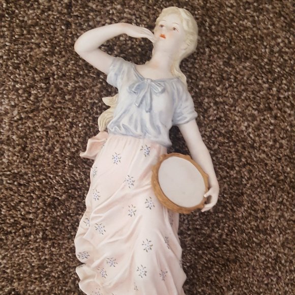 Tall Vintage Figurine Candrea Porcelain Set Man Women - Picture 5 of 16